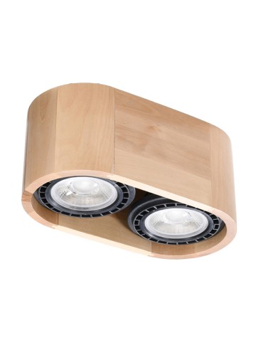 Sollux Plafond BASIC 2 natural wood SL.0914