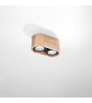 Ceiling lamps - Sollux Plafond BASIC 2 natural wood SL.0914 - product 2