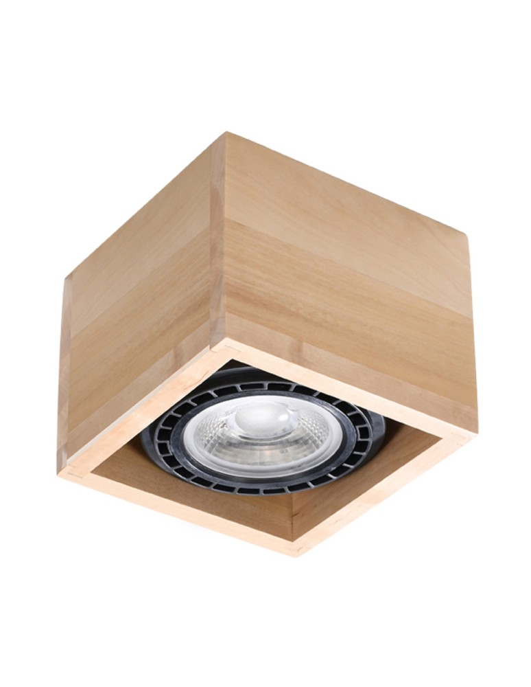 Ceiling lamps - Sollux Plafond QUATRO 1 natural wood SL.0915 - product kolory-swiatla.pl 1