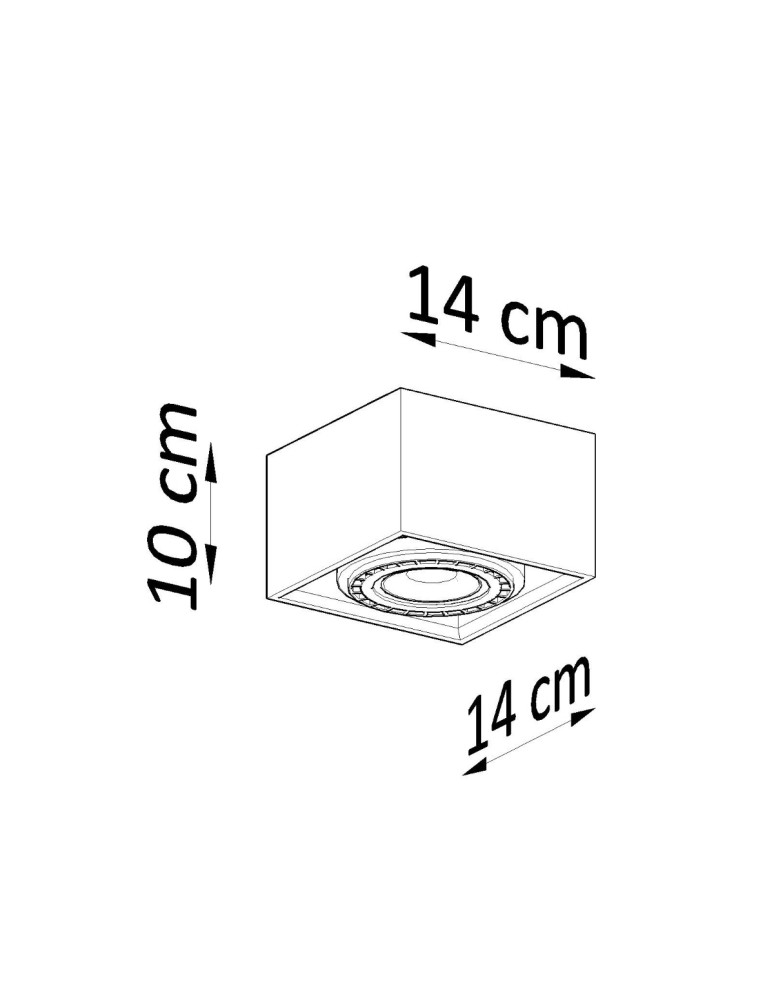 Sollux Plafon QUATRO 1 naturalne drewno SL.0915