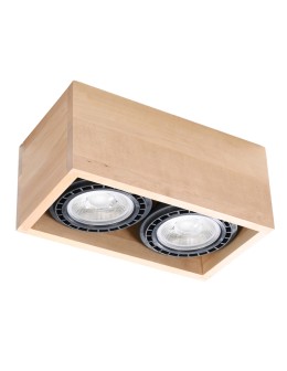 Sollux Plafon QUATRO 2 naturalne drewno SL.0916