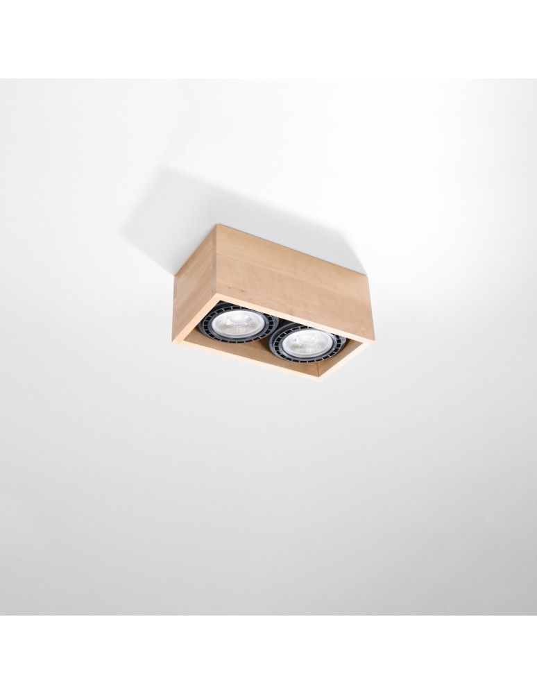 Ceiling lamps - Sollux Plafond QUATRO 2 natural wood SL.0916 - product kolory-swiatla.pl 2