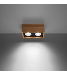 Ceiling lamps - Sollux Plafond QUATRO 2 natural wood SL.0916 - product 3
