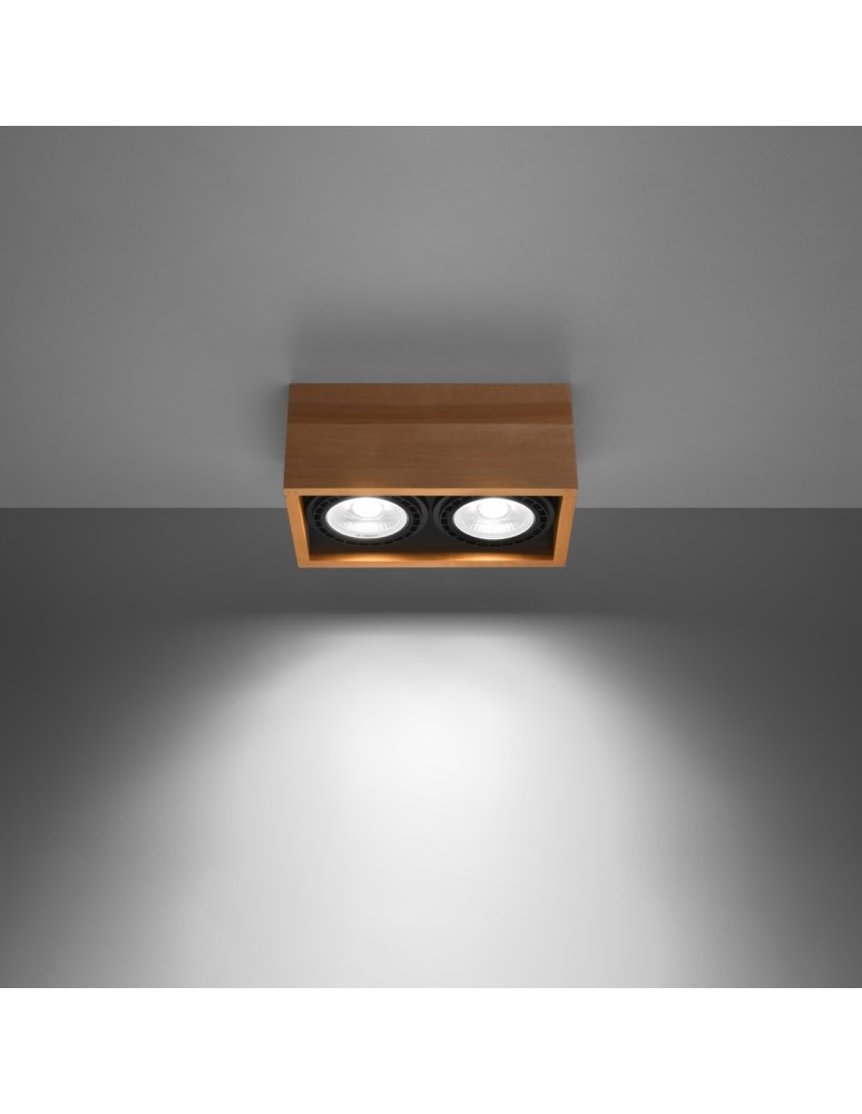 Ceiling lamps - Sollux Plafond QUATRO 2 natural wood SL.0916 - product kolory-swiatla.pl 3
