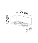 Ceiling lamps - Sollux Plafond QUATRO 2 natural wood SL.0916 - product 4