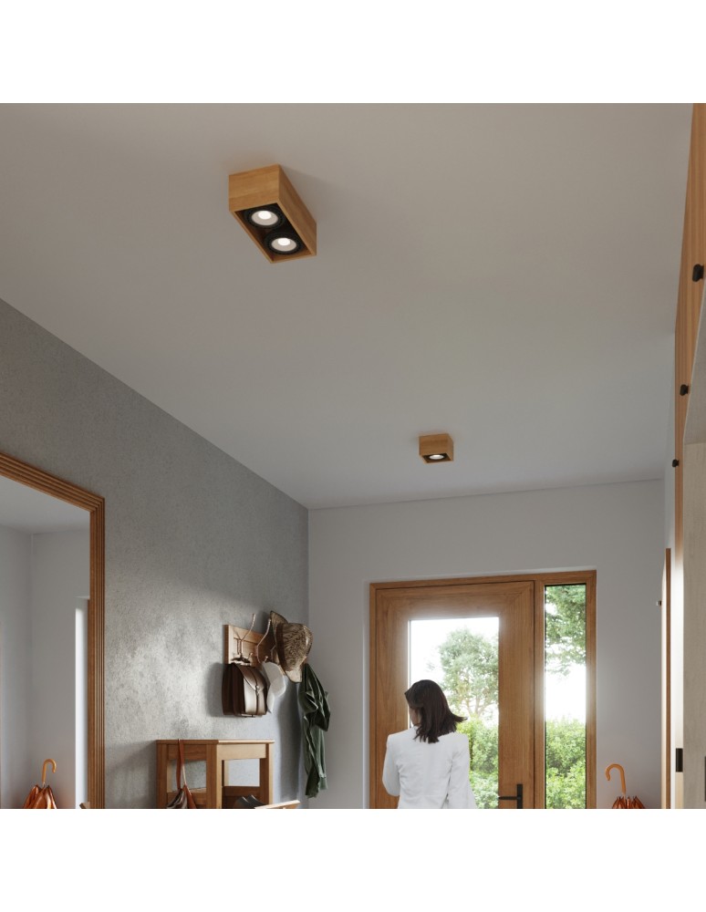 Ceiling lamps - Sollux Plafond QUATRO 2 natural wood SL.0916 - product kolory-swiatla.pl 7