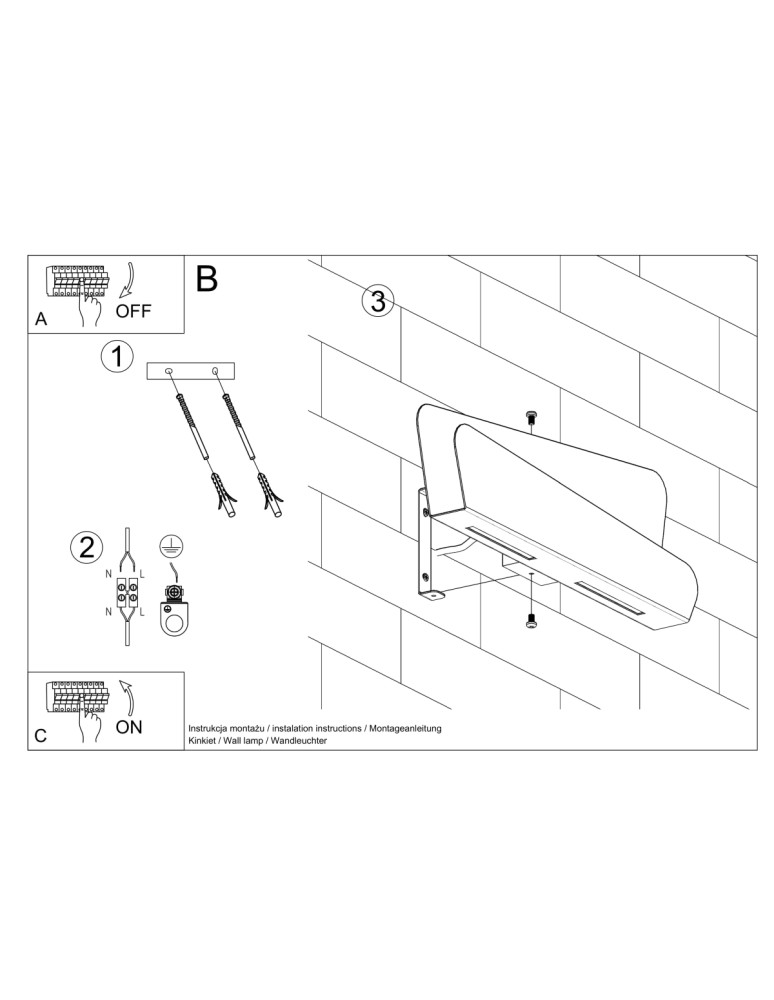 Wall lamps - Sollux Wall lamp BASCIA white SL.0932 - product kolory-swiatla.pl 5