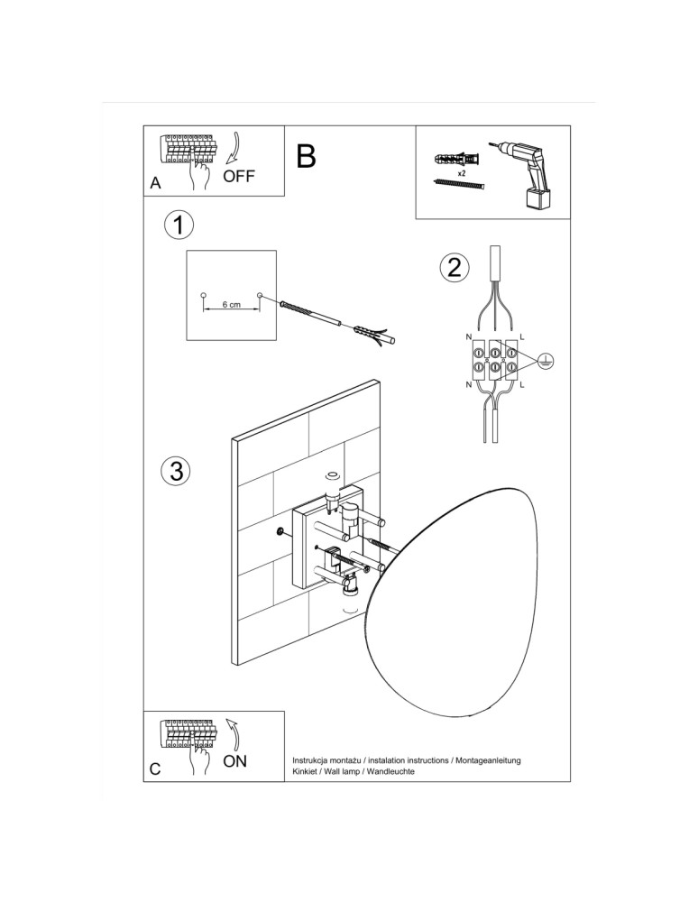 Wall lamps - Sollux Wall lamp SENSES white SL.0934 - product kolory-swiatla.pl 5