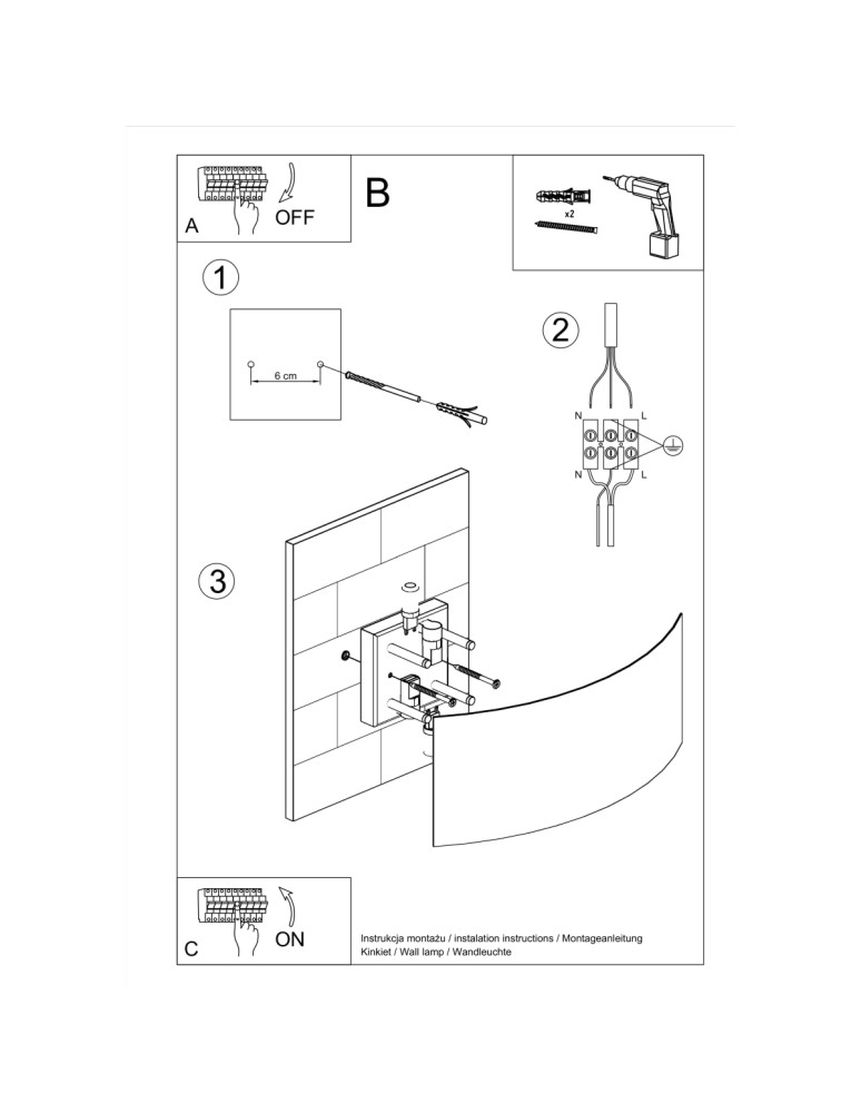 Sollux Kinkiet MAGNUS biały SL.0936