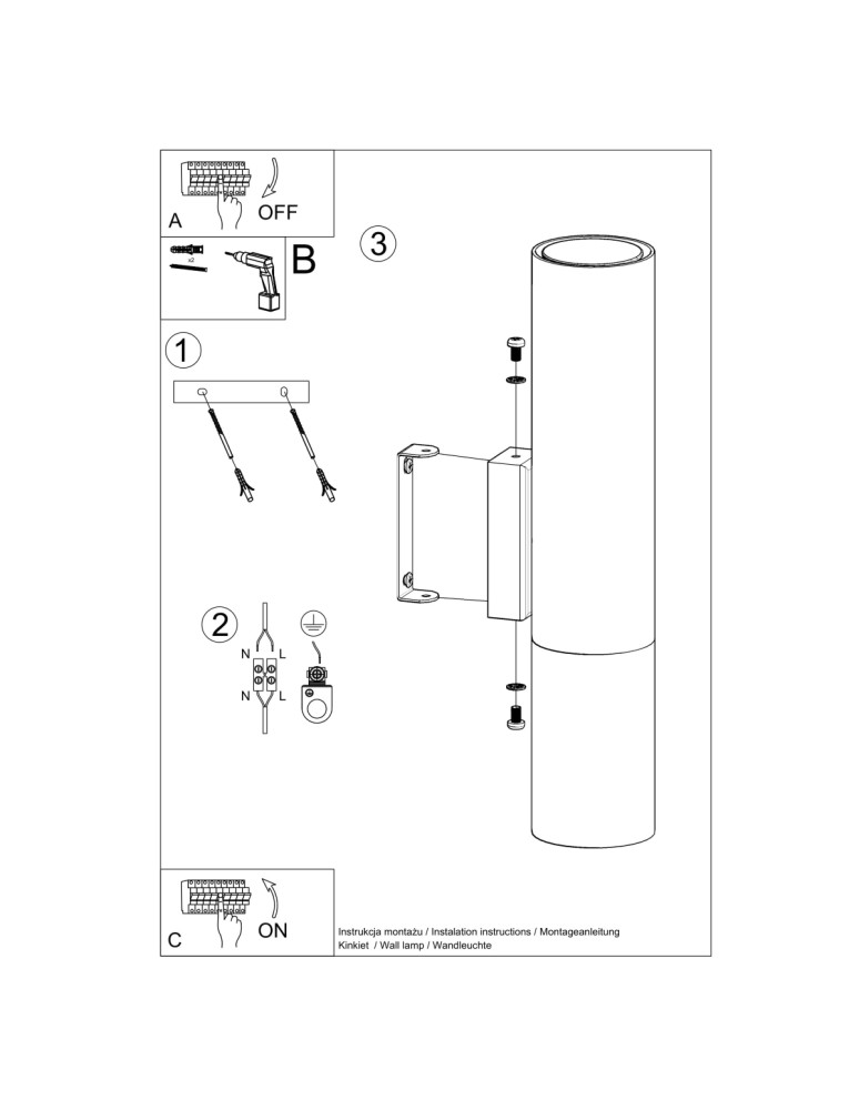 Sollux Kinkiet LOOPEZ czarny/chrom SL.0938