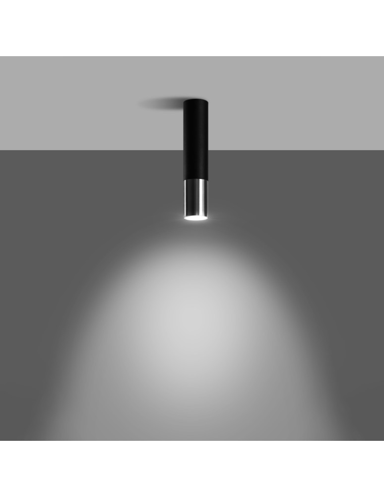 Sollux Plafon LOOPEZ czarny/chrom SL.0939