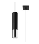 Sollux Lampa wisząca LOOPEZ 1 czarny/chrom SL.0940