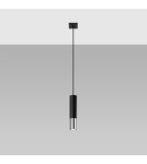 Sollux Lampa wisząca LOOPEZ 1 czarny/chrom SL.0940