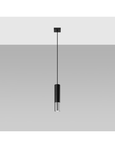 Sollux LOOPEZ 1 black/chrome pendant lamp SL.0940 - product 2