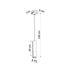 Pendant lamps - Sollux LOOPEZ 1 black/chrome pendant lamp SL.0940 - product 4
