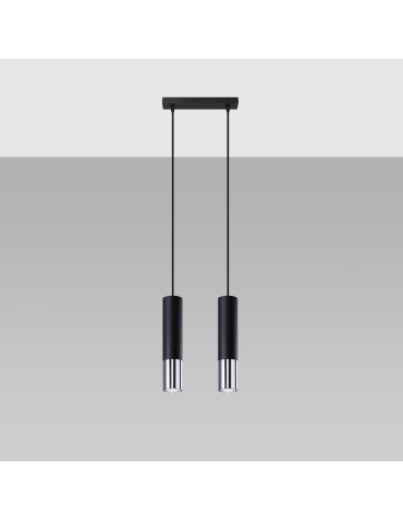 Sollux LOOPEZ 2 pendant lamp black/chrome SL.0941 - product 2