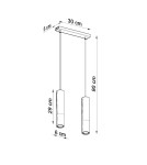 Pendant lamps - Sollux LOOPEZ 2 pendant lamp black/chrome SL.0941 - product 4