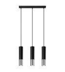 Sollux Lampa wisząca LOOPEZ 3L czarny/chrom SL.0942