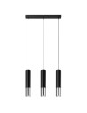 Sollux Lampa wisząca LOOPEZ 3L czarny/chrom SL.0942