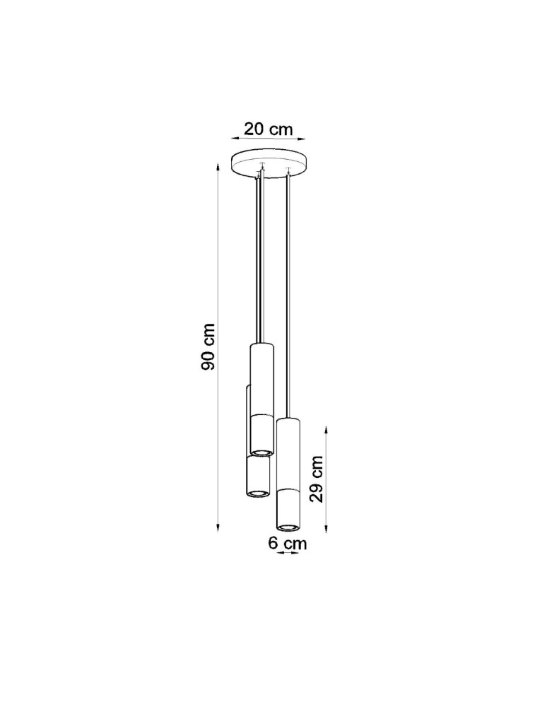 Pendant lamps - Sollux LOOPEZ 3P black/chrome pendant lamp SL.0943 - product kolory-swiatla.pl 4