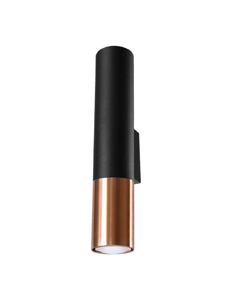 Wall lamps - Sollux Wall lamp LOOPEZ black/copper SL.0944 - product kolory-swiatla.pl 1