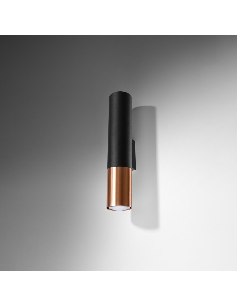 Wall lamps - Sollux Wall lamp LOOPEZ black/copper SL.0944 - product kolory-swiatla.pl 2