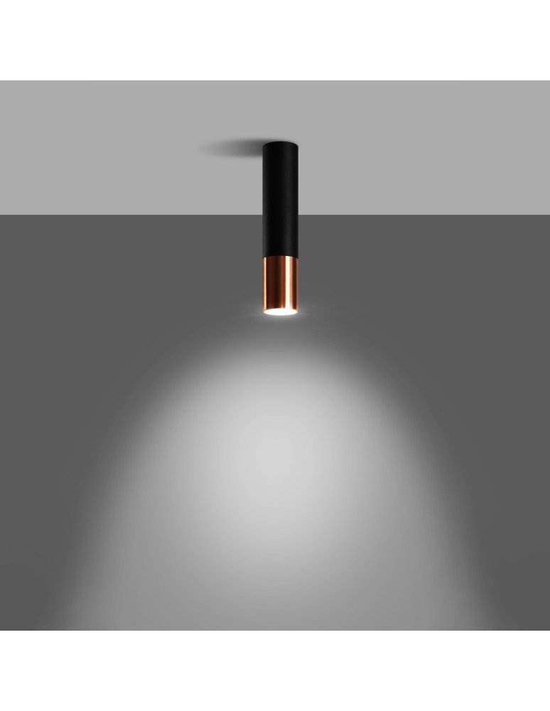 Ceiling lamps - Sollux Plafond LOOPEZ black/copper SL.0945 - product kolory-swiatla.pl 3