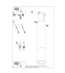 Ceiling lamps - Sollux Plafond LOOPEZ black/copper SL.0945 - product 5