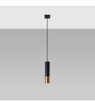 Sollux Lampa wisząca LOOPEZ 1 czarny/miedź SL.0946