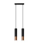 Pendant lamps - Sollux LOOPEZ 2 black/copper pendant lamp SL.0947 - product 1