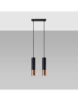 Sollux Lampa wisząca LOOPEZ 2 czarny/miedź SL.0947 - produkt 2