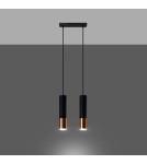 Pendant lamps - Sollux LOOPEZ 2 black/copper pendant lamp SL.0947 - product 3