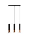 Sollux Lampa wisząca LOOPEZ 3L czarny/miedź SL.0948