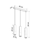 Sollux Lampa wisząca LOOPEZ 3L czarny/miedź SL.0948