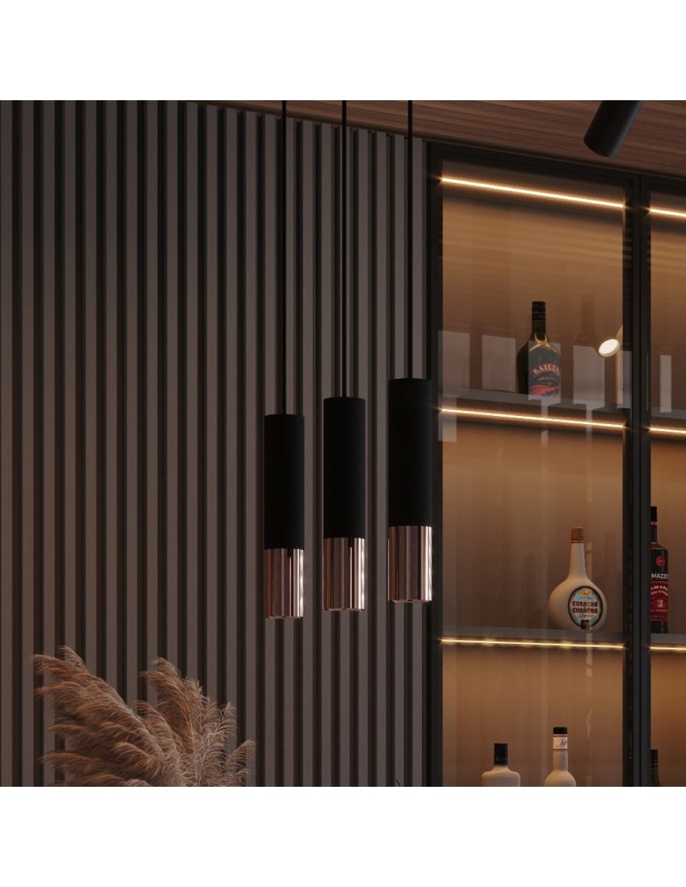 Pendant lamps - Sollux LOOPEZ 3L black/copper pendant lamp SL.0948 - product kolory-swiatla.pl 8