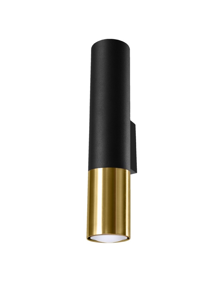 Wall lamps - Sollux Wall lamp LOOPEZ black/gold SL.0950 - product kolory-swiatla.pl 1