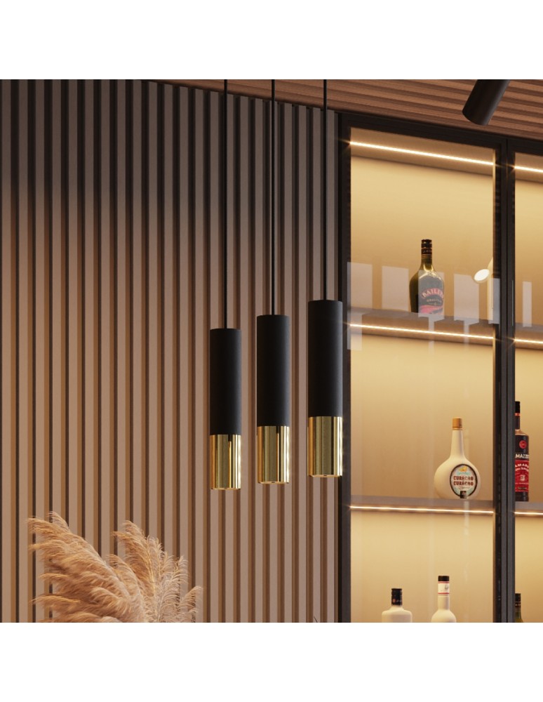 Wall lamps - Sollux Wall lamp LOOPEZ black/gold SL.0950 - product kolory-swiatla.pl 8