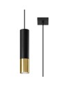Sollux LOOPEZ 1 black/gold pendant lamp SL.0952