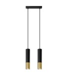 Pendant lamps - Sollux LOOPEZ 2 black/gold pendant lamp SL.0953 - product 1
