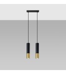 Pendant lamps - Sollux LOOPEZ 2 black/gold pendant lamp SL.0953 - product 2