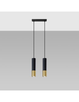 Sollux Lampa wisząca LOOPEZ 2 czarny/złoty SL.0953 - produkt 2