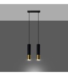 Pendant lamps - Sollux LOOPEZ 2 black/gold pendant lamp SL.0953 - product 3