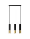 Sollux Lampa wisząca LOOPEZ 3L czarny/złoty SL.0954