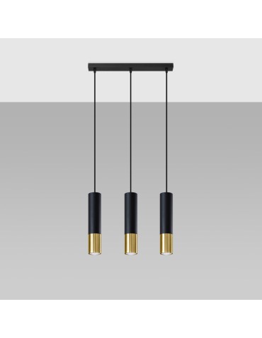 Sollux LOOPEZ 3L black/gold pendant lamp SL.0954 - product 2