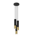 Pendant lamps - Sollux LOOPEZ 3P black/gold pendant lamp SL.0955 - product 1