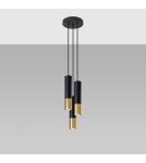 Pendant lamps - Sollux LOOPEZ 3P black/gold pendant lamp SL.0955 - product 2