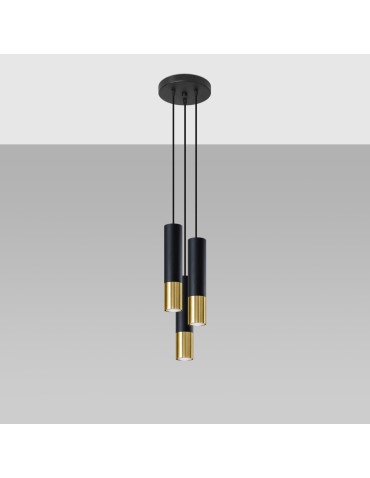 Sollux LOOPEZ 3P black/gold pendant lamp SL.0955 - product 2