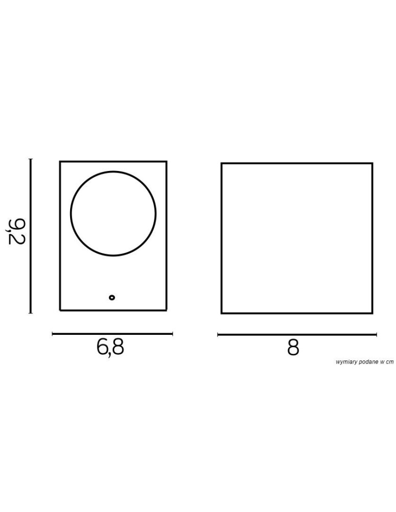 Outdoor wall lamps - SU-MA MINI 1xGU10 Wall lamp IP54 5001 DG - product kolory-swiatla.pl 3