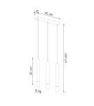 Pendant lamps - Sollux WEZYR 3 pendant lamp white SL.0959 - product 4