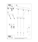 Pendant lamps - Sollux WEZYR 3 pendant lamp white SL.0959 - product 5